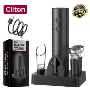 Automatic CLITON Electric Wine Bottle Opener & Corkscrew